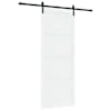 vidaXL Libisev uks 93 x 232 cm Tehispuit Valge ja must