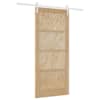 vidaXL Libisev uks 93 x 211 cm Tehispuit Looduslik ja Valge