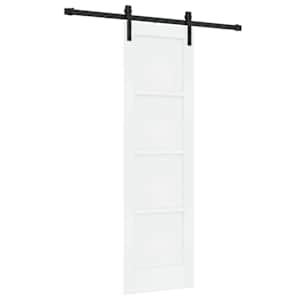 vidaXL Libisev uks 61 x 198,5 cm Toekas m&auml;nnipuit Valge ja must