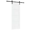vidaXL Libisev uks 73,5 x 198,5 cm Tehispuit Valge ja must