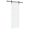 vidaXL Libisev uks 78 x 211 cm Tehispuit Valge ja must