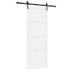 vidaXL Libisev uks 83 x 211 cm Tehispuit Valge ja must