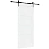 vidaXL Libisev uks 86 x 198,5 cm Tehispuit Valge ja must