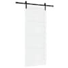 vidaXL Libisev uks 86 x 211 cm Tehispuit Valge ja must
