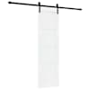 vidaXL Libisev uks 61 x 198,5 cm Tehispuit Valge ja must