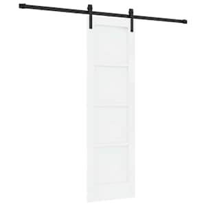vidaXL Libisev uks 61 x 198,5 cm Tehispuit Valge ja must