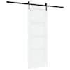 vidaXL Libisev uks 73,5 x 198,5 cm Tehispuit Valge ja must