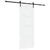 vidaXL Libisev uks 78 x 202 cm Tehispuit Valge ja must