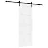vidaXL Libisev uks 78 x 211 cm Tehispuit Valge ja must