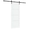 vidaXL Libisev uks 83 x 211 cm Tehispuit Valge ja must