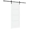 vidaXL Libisev uks 86 x 211 cm Tehispuit Valge ja must