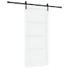vidaXL Libisev uks 93 x 202 cm Tehispuit Valge ja must