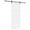 vidaXL Libisev uks 93 x 232 cm Tehispuit Valge ja must