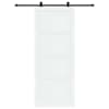vidaXL Libisev uks 93 x 232 cm Tehispuit Valge ja must