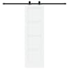 vidaXL Libisev uks 61 x 198,5 cm Tehispuit Valge ja must