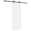vidaXL Libisev uks 78 x 202 cm Tehispuit Valge ja must