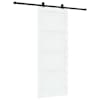 vidaXL Libisev uks 83 x 211 cm Tehispuit Valge ja must