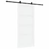 vidaXL Libisev uks 93 x 202 cm Tehispuit Valge ja must