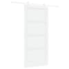 vidaXL Libisev uks 93 x 202 cm Tehispuit Valge