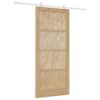 vidaXL Libisev uks 93 x 211 cm Tehispuit Looduslik ja Valge