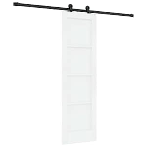 vidaXL Libisev uks ORKDAL 61 x 198,5 cm Tehispuit Valge ja must