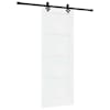 vidaXL Libisev uks 78 x 202 cm Tehispuit Valge ja must