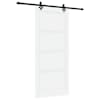 vidaXL Libisev uks 93 x 211 cm Tehispuit Valge ja must
