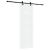 vidaXL Libisev uks 73,5 x 211 cm Tehispuit Valge ja must