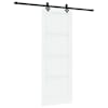 vidaXL Libisev uks 78 x 211 cm Tehispuit Valge ja must