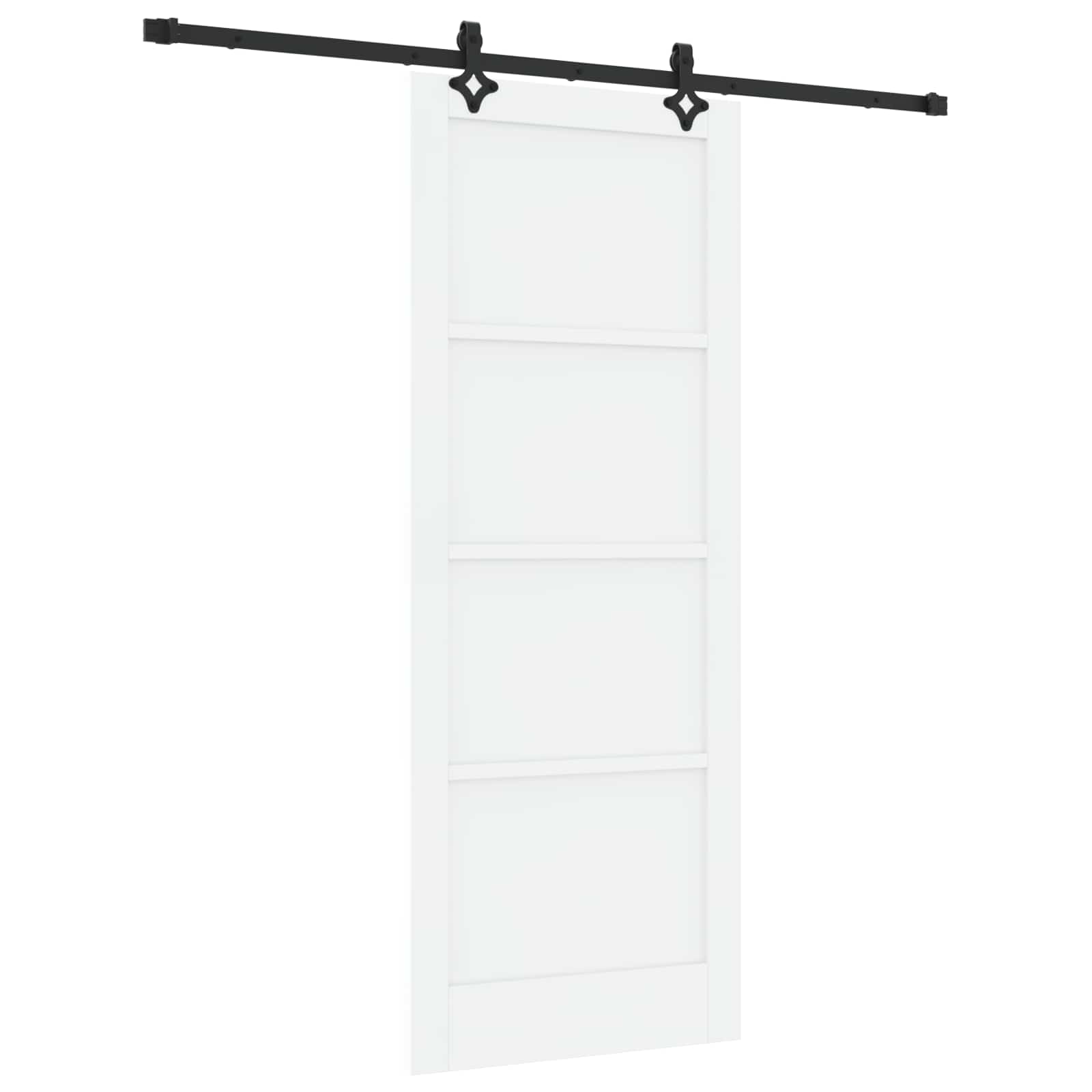 Drsna vrata 83 x 211 cm Inženirski les Bela in črna