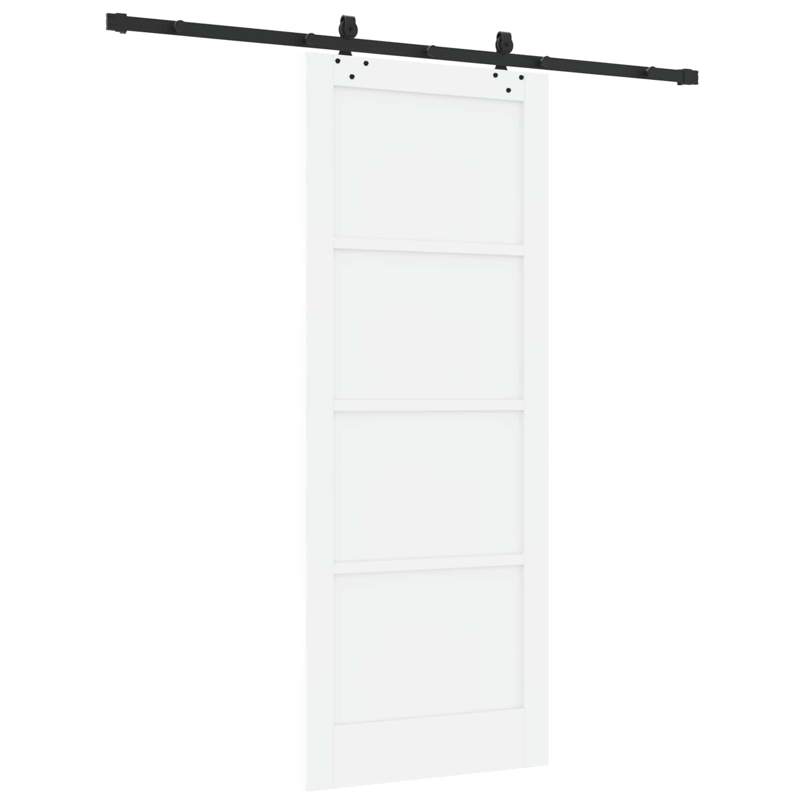 Drsna vrata 83 x 211 cm Inženirski les Bela in črna