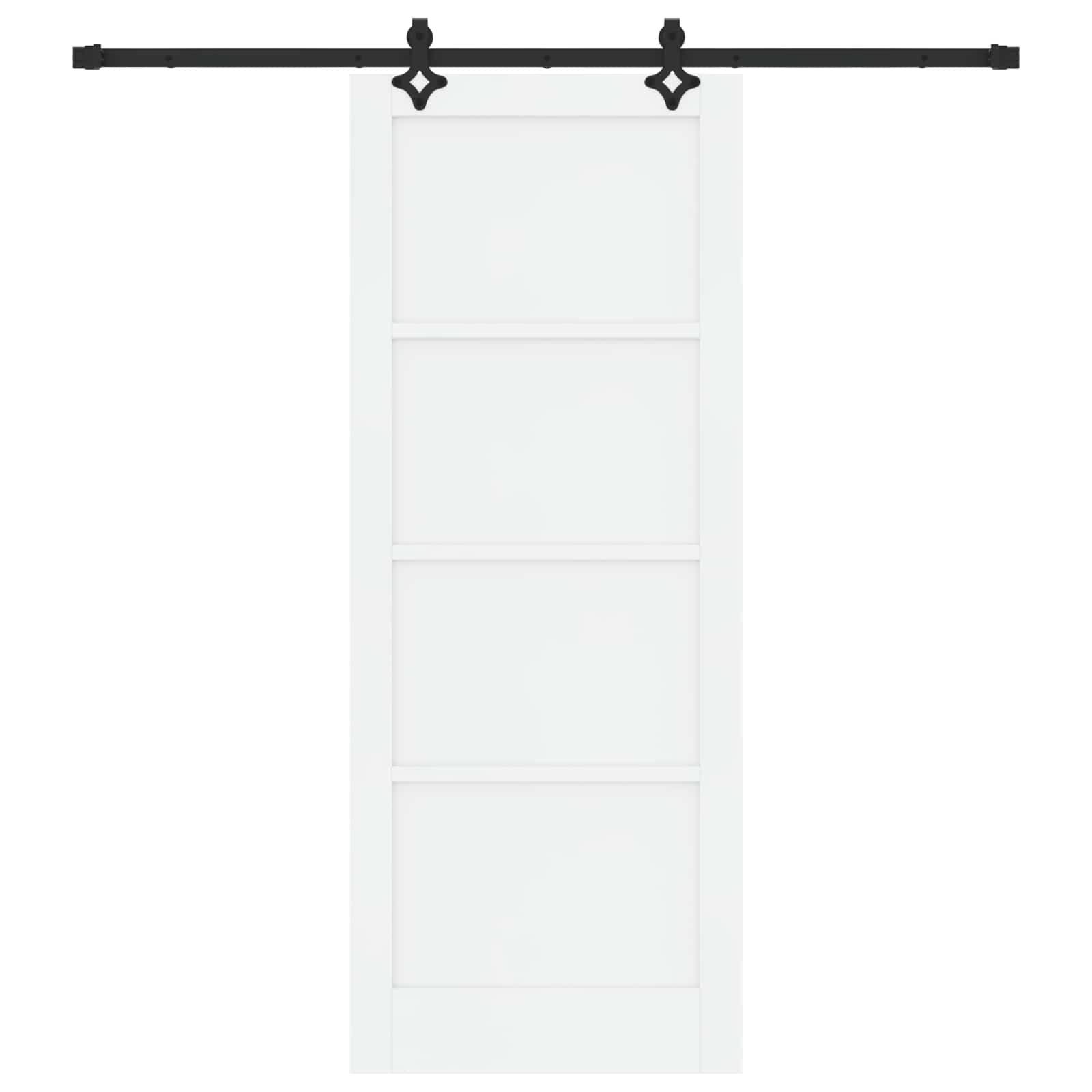 Drsna vrata 83 x 211 cm Inženirski les Bela in črna