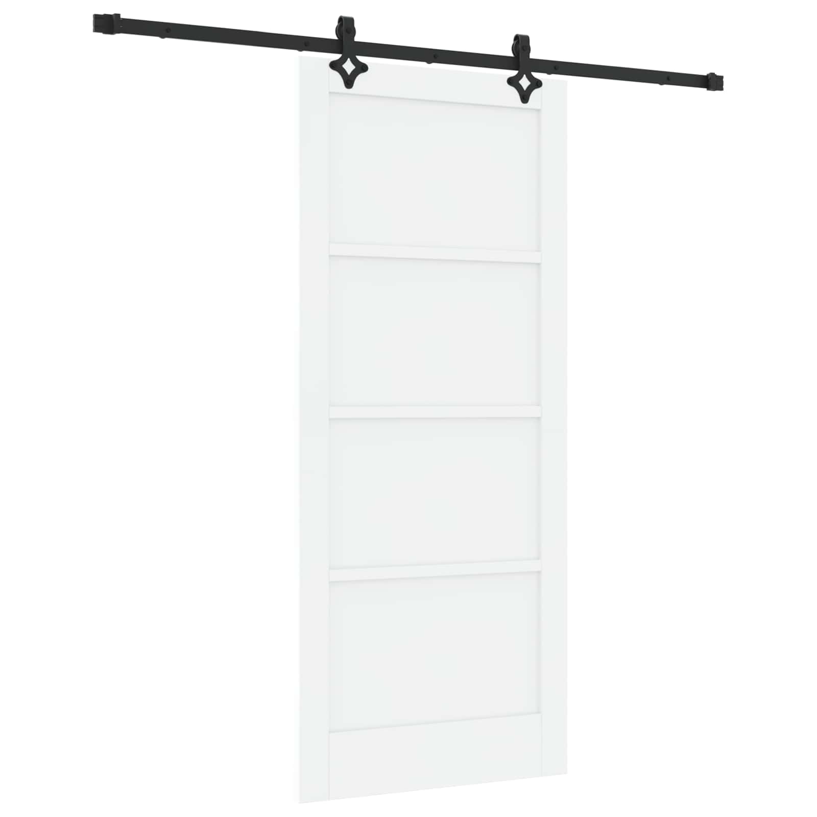 Drsna vrata 86 x 198,5 cm Inženirski les Bela in črna