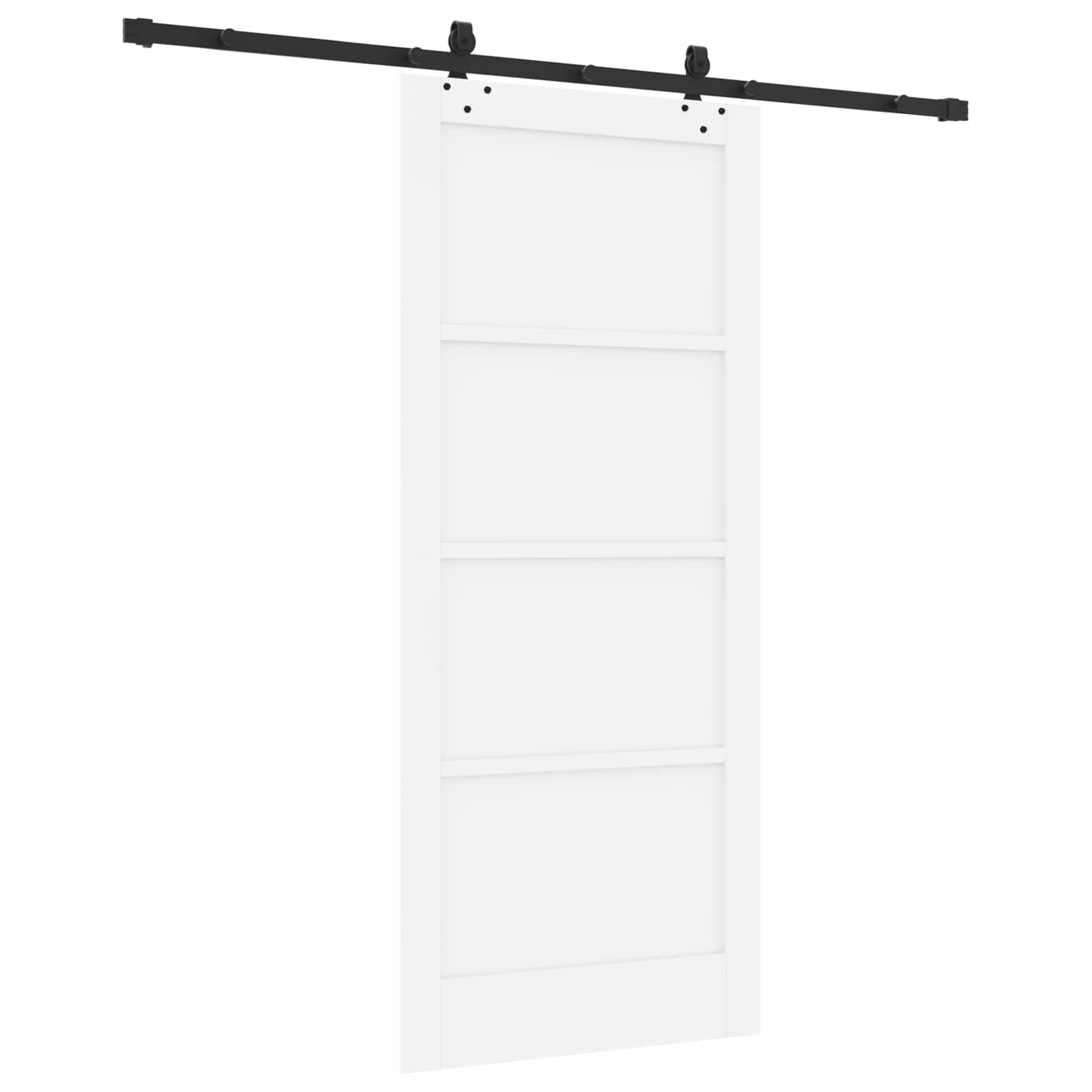 Drsna vrata 86 x 198,5 cm Inženirski les Bela in črna