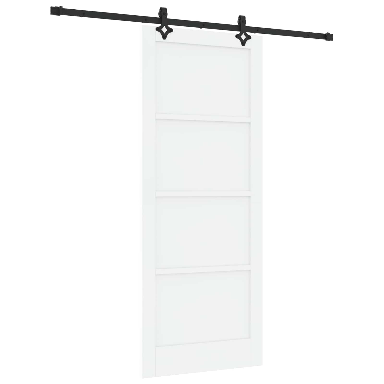 Drsna vrata 86 x 211 cm Inženirski les Bela in črna