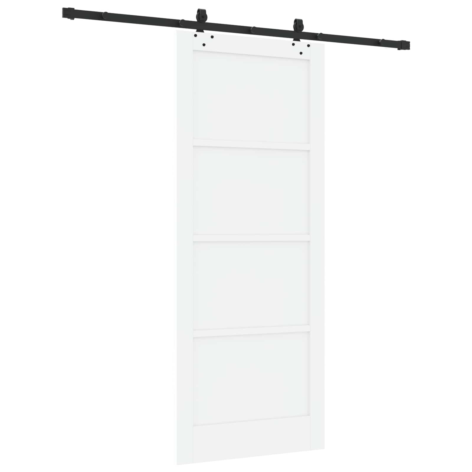 Drsna vrata 86 x 211 cm Inženirski les Bela in črna