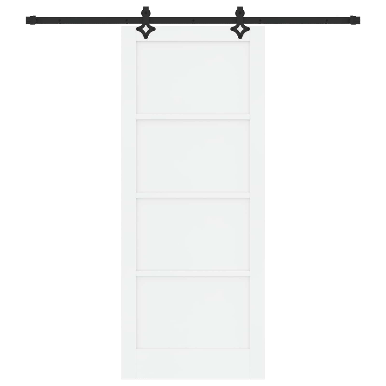 Drsna vrata 86 x 211 cm Inženirski les Bela in črna