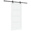 vidaXL Libisev uks 93 x 202 cm Tehispuit Valge ja must