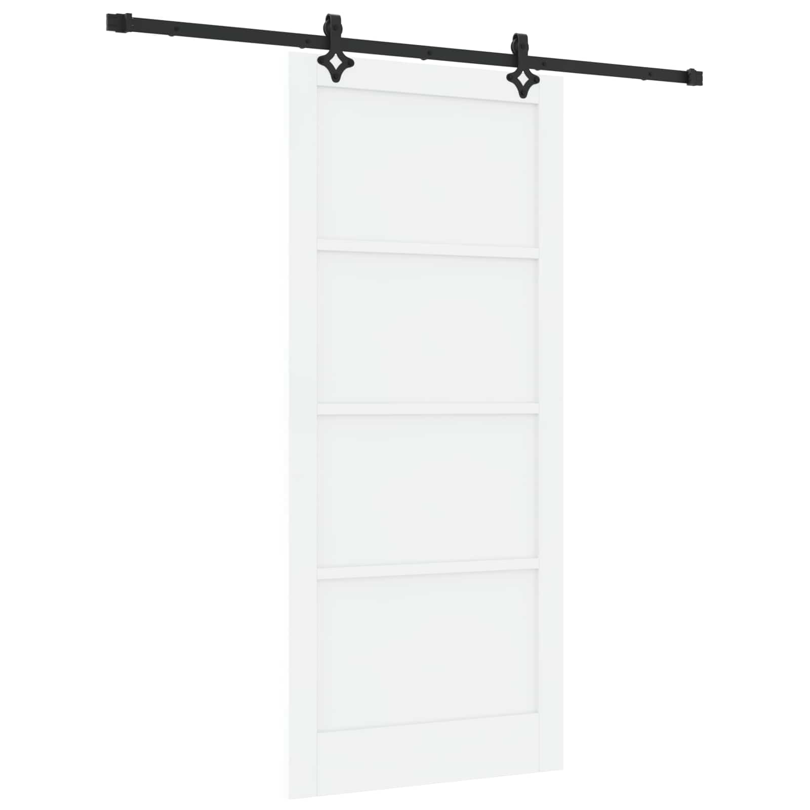 Drsna vrata 93 x 211 cm Inženirski les Bela in črna