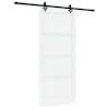 vidaXL Libisev uks 93 x 211 cm Tehispuit Valge ja must