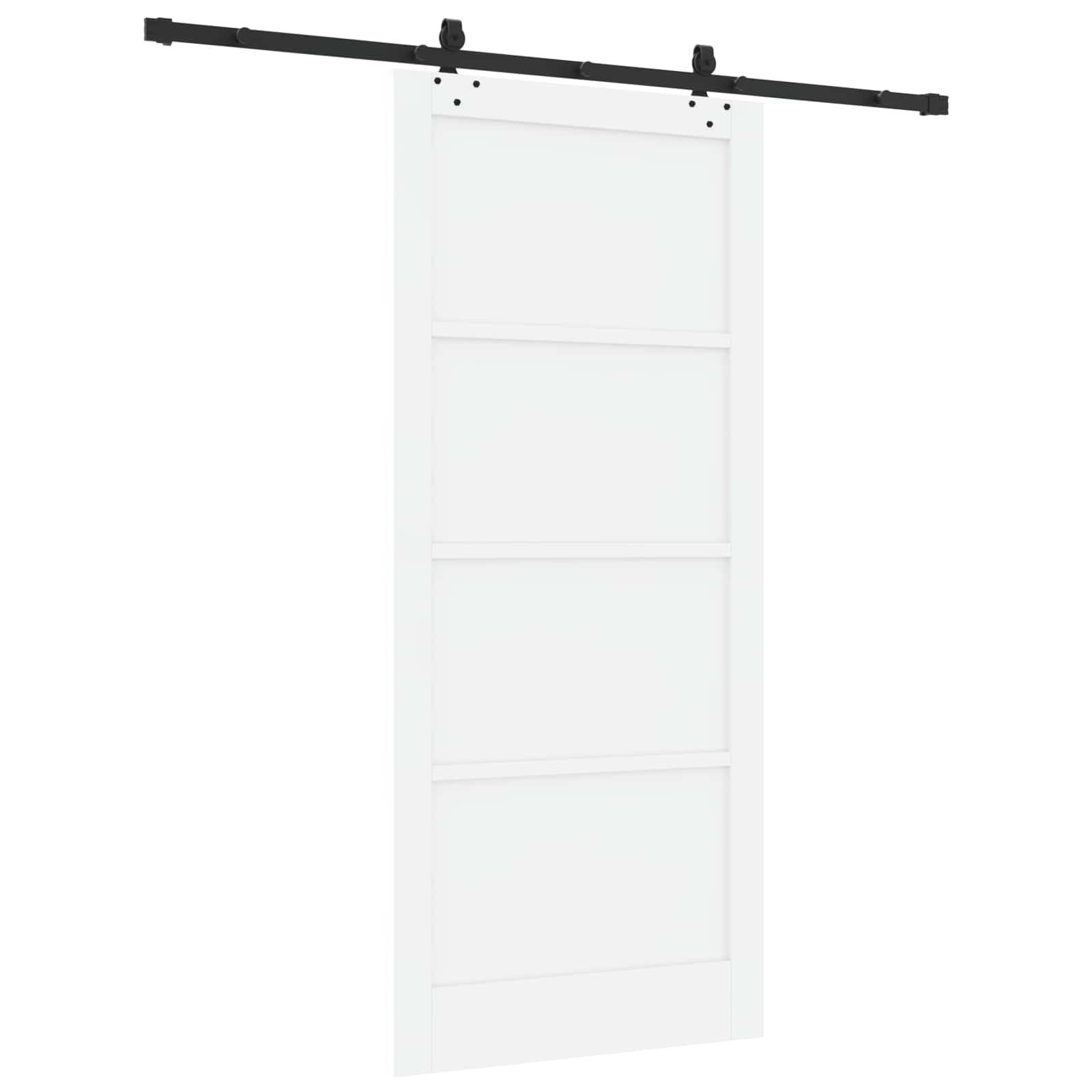 Drsna vrata 93 x 211 cm Inženirski les Bela in črna