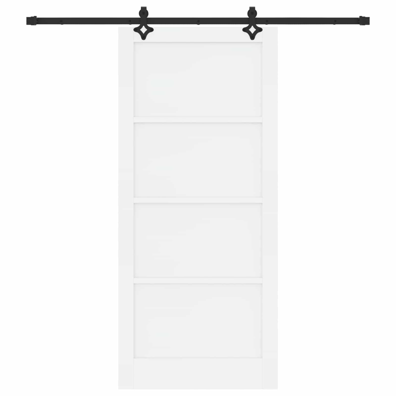 Drsna vrata 93 x 211 cm Inženirski les Bela in črna