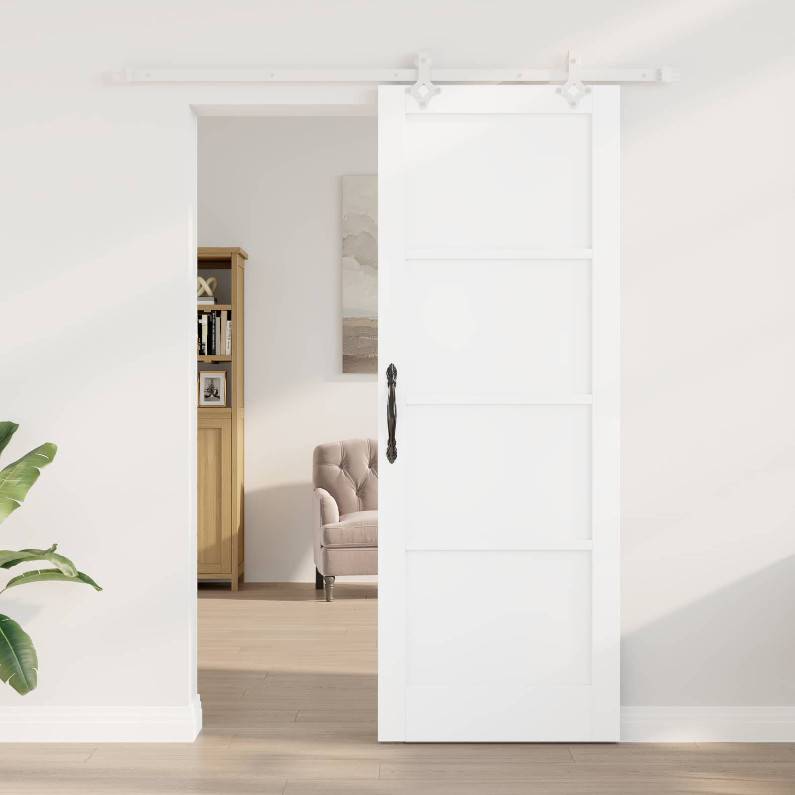 Drsna vrata 78 x 211 cm Inženirski les Bela