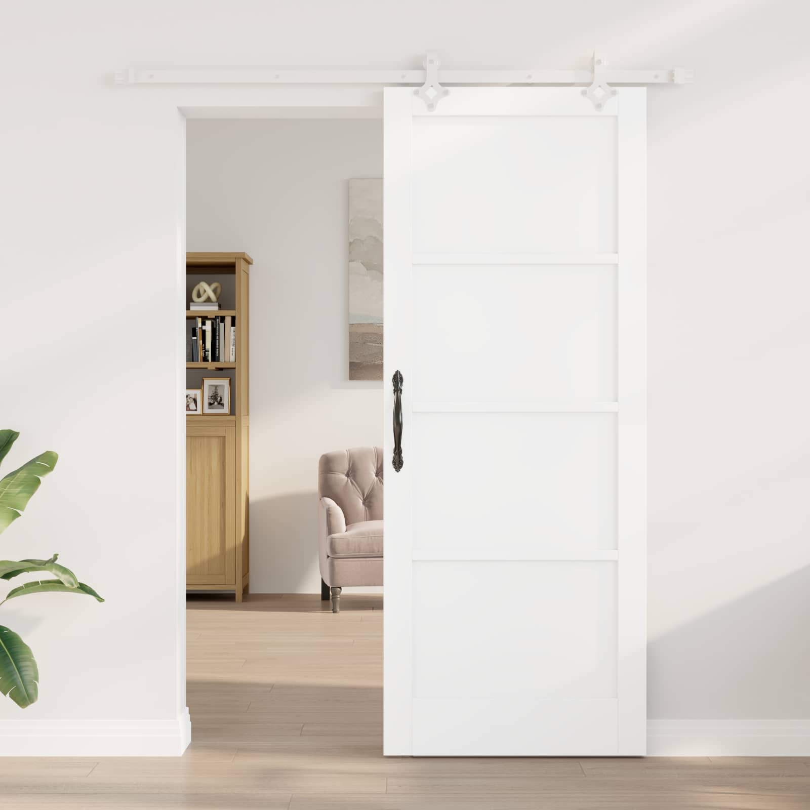 Drsna vrata 83 x 211 cm Inženirski les Bela