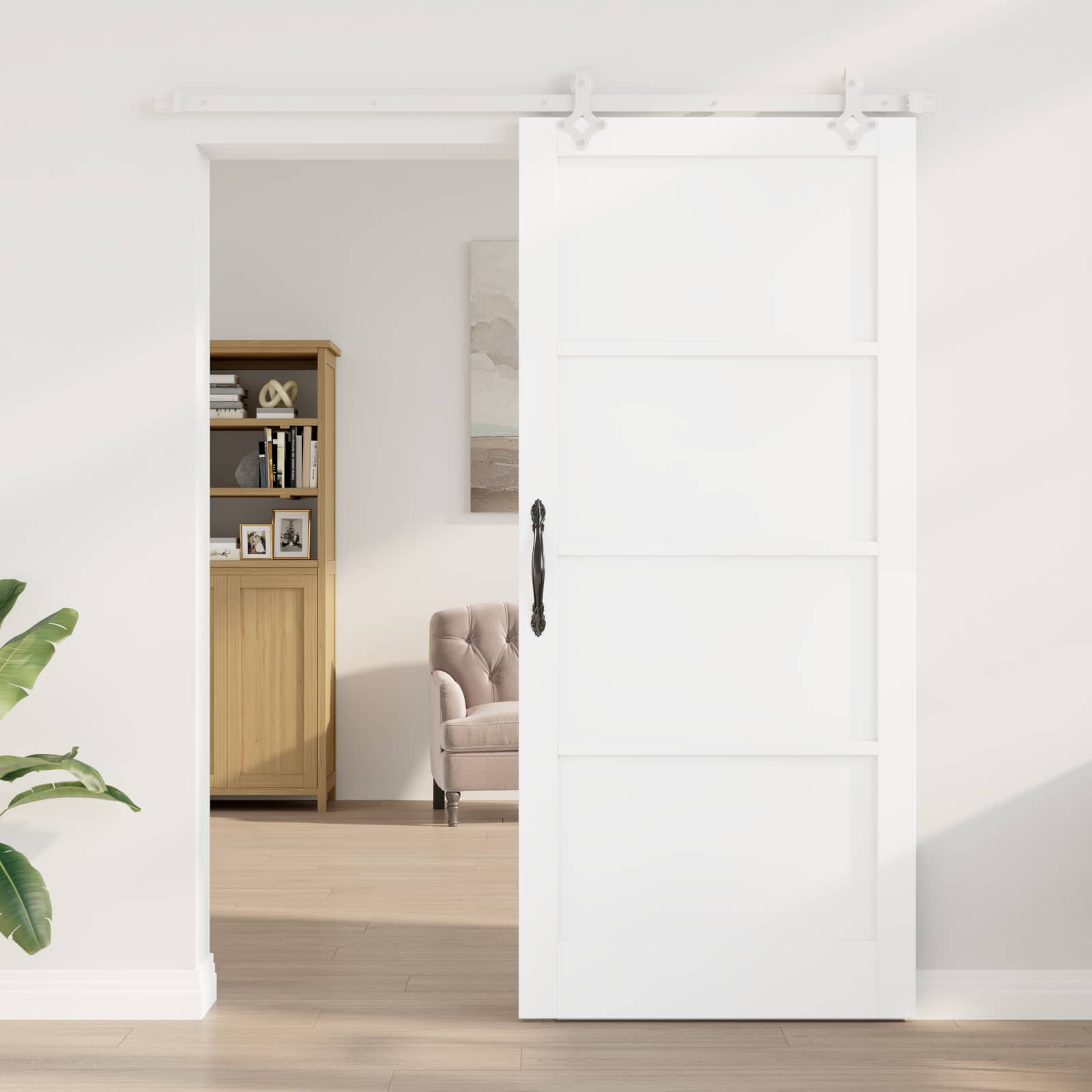 Drsna vrata 93 x 211 cm Inženirski les Bela