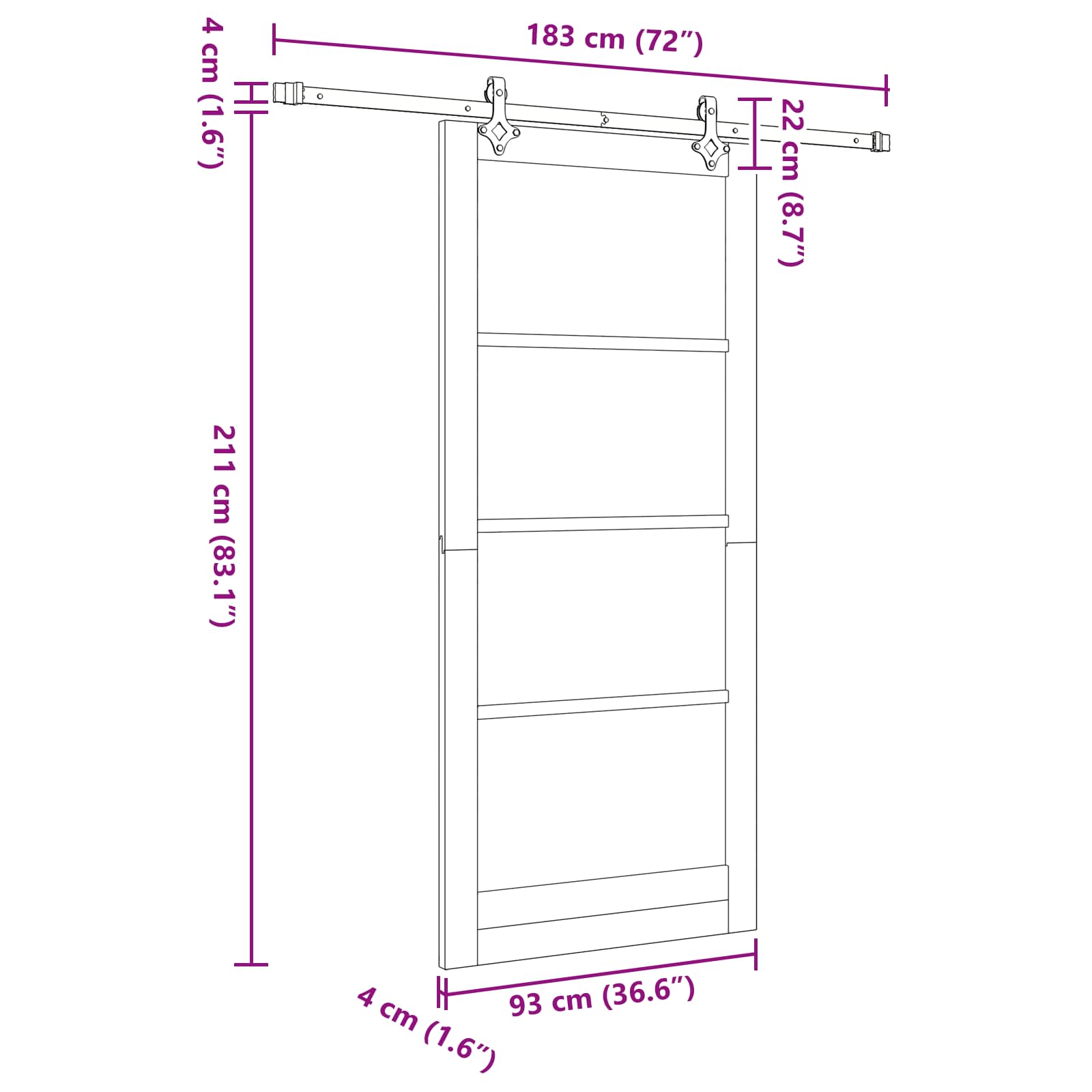 Drsna vrata 93 x 211 cm Inženirski les Bela