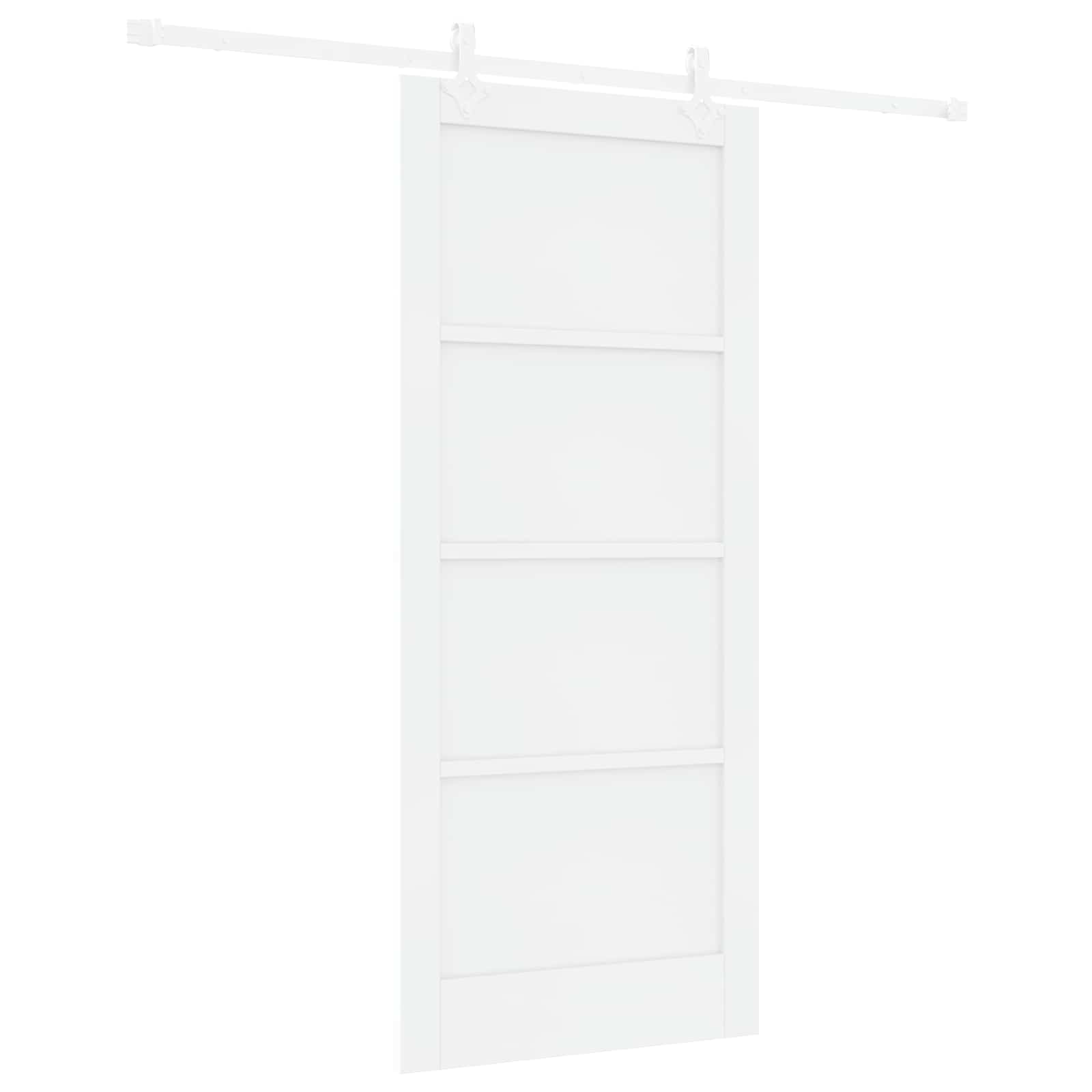 Drsna vrata 86 x 198,5 cm Inženirski les Bela