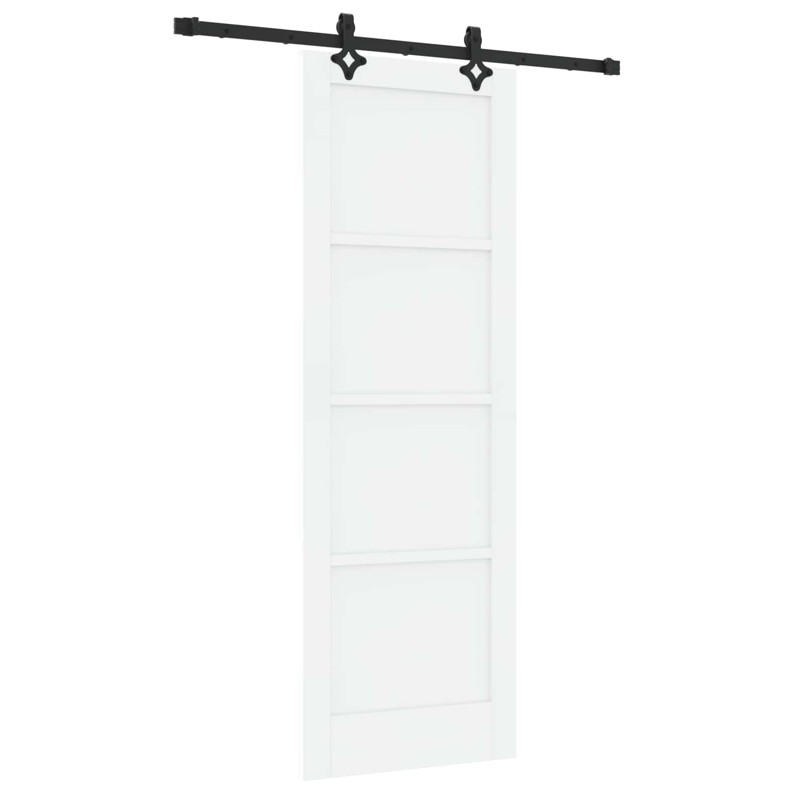 Drsna vrata ORKDAL 73,5 x 211 cm Inženirski les Bela in črna