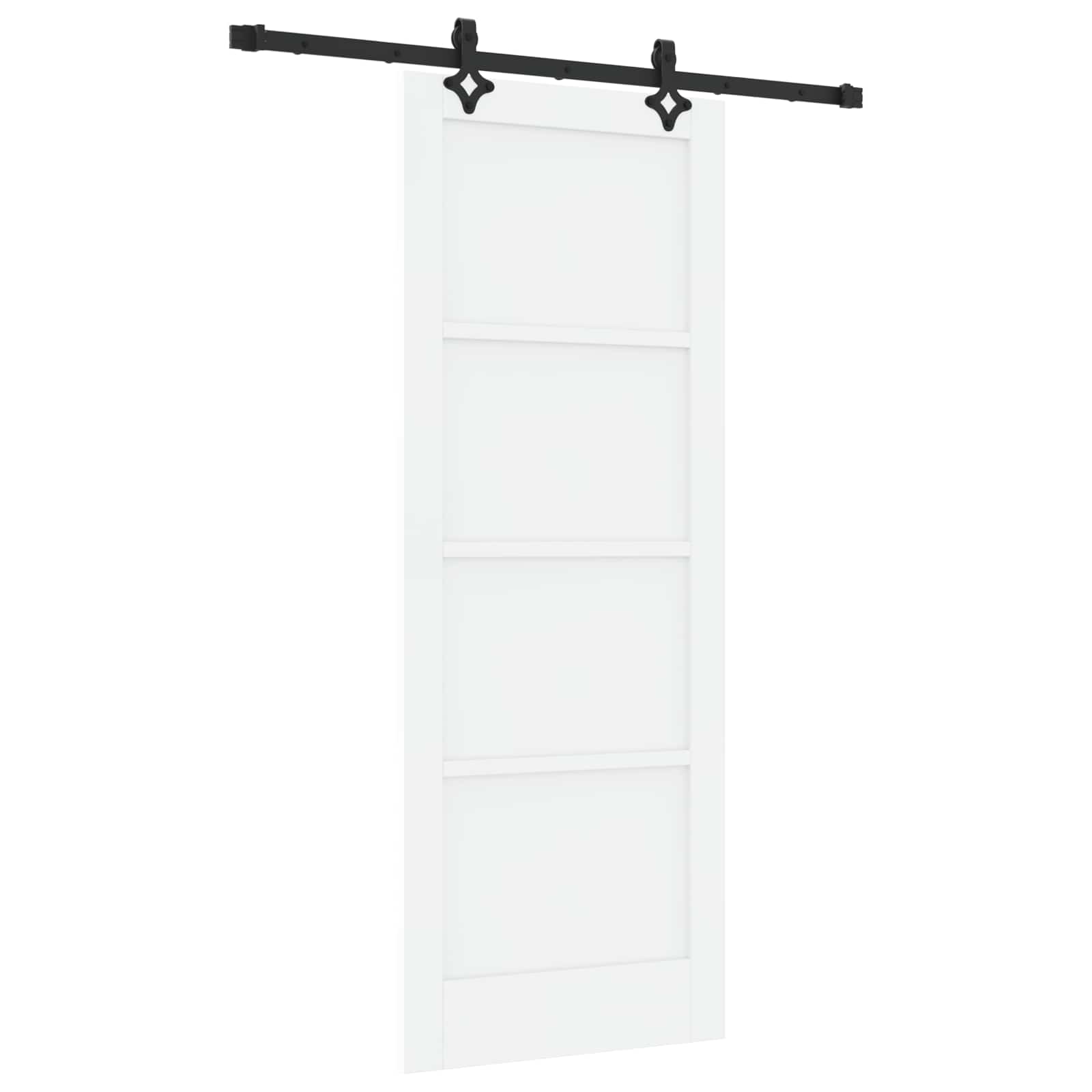 Drsna vrata ORKDAL 78 x 202 cm Inženirski les Bela in črna
