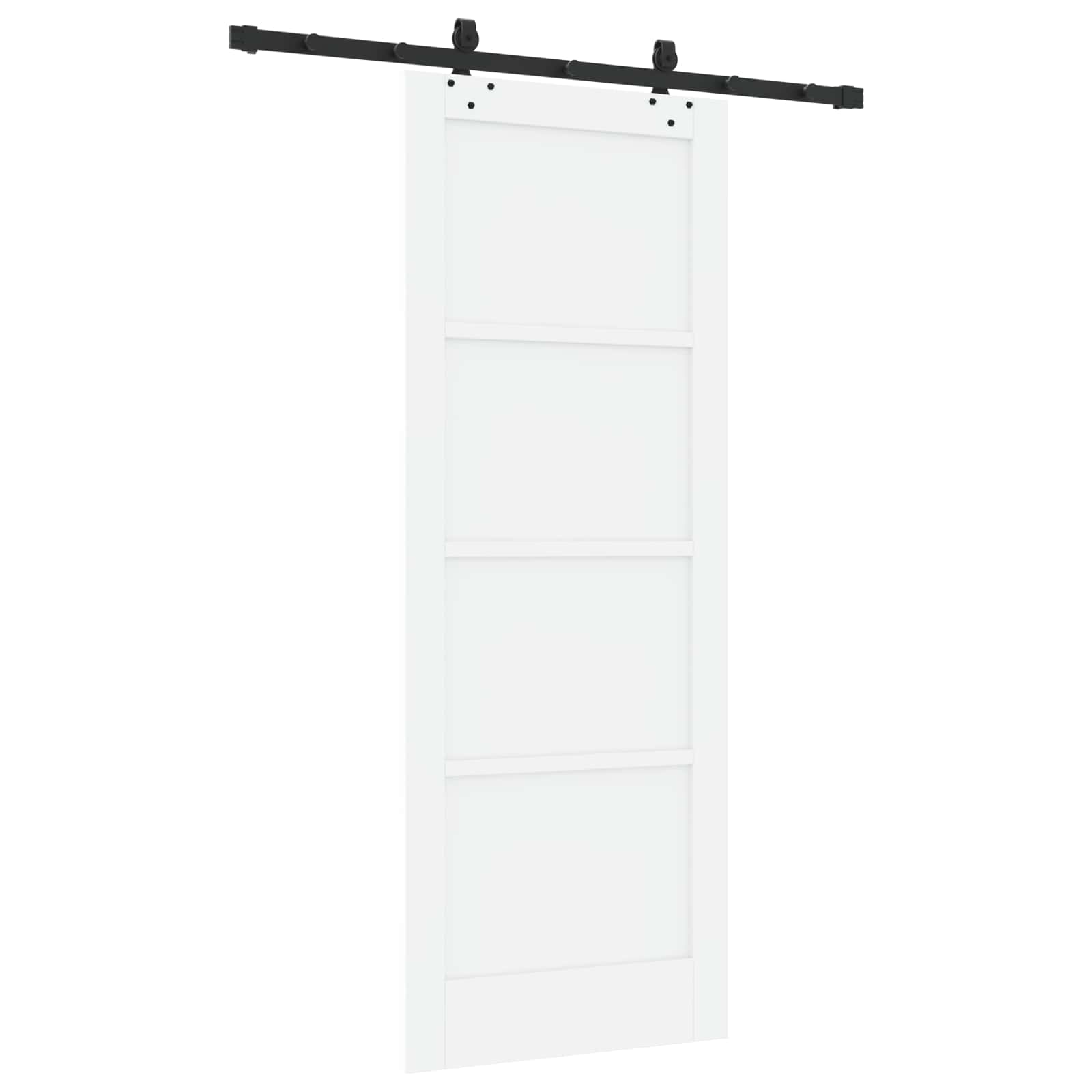 Drsna vrata ORKDAL 78 x 202 cm Inženirski les Bela in črna